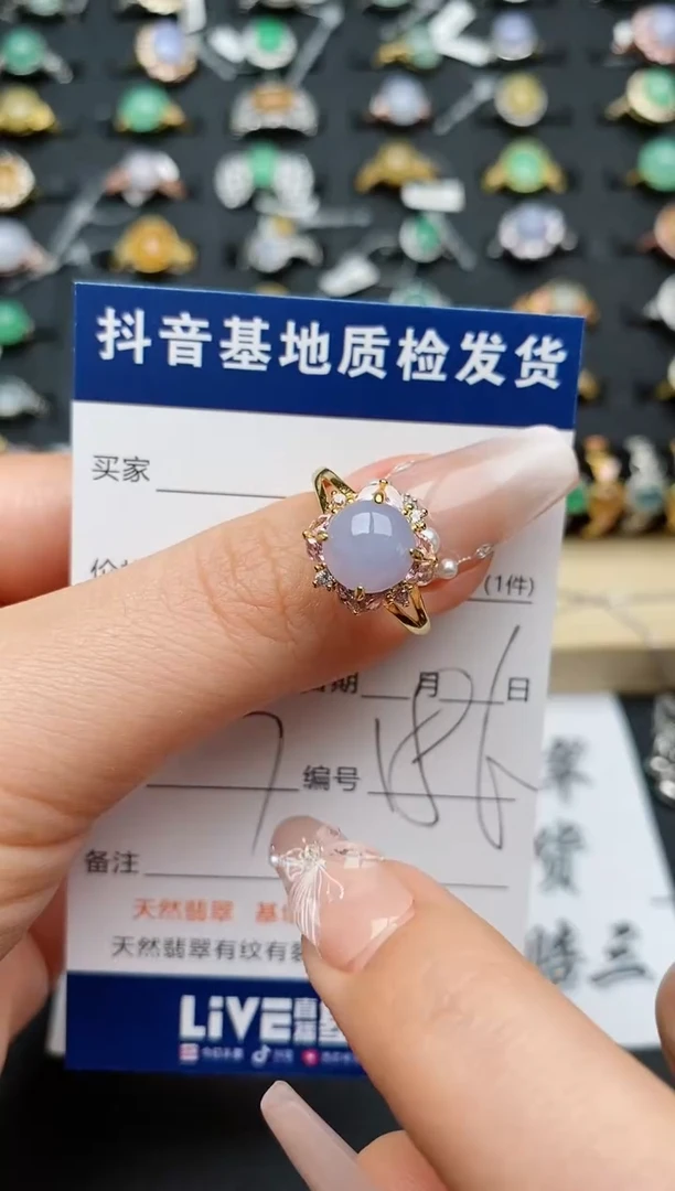 翡翠戒指银S925镶嵌...............