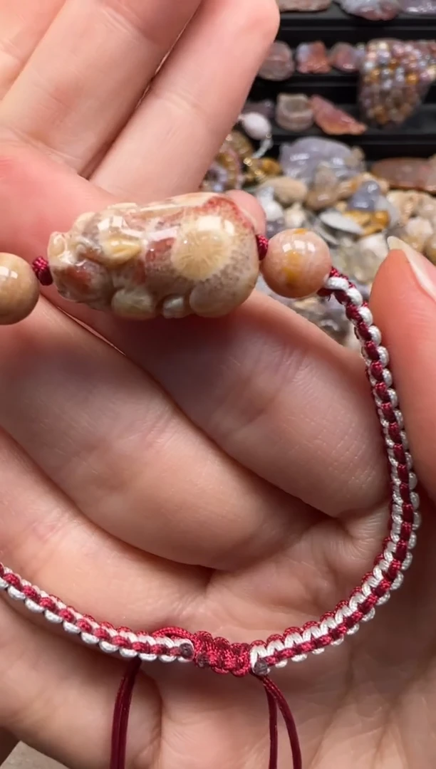 【闪购商品】硅化珊瑚（珊瑚玉）颈饰未镶嵌196