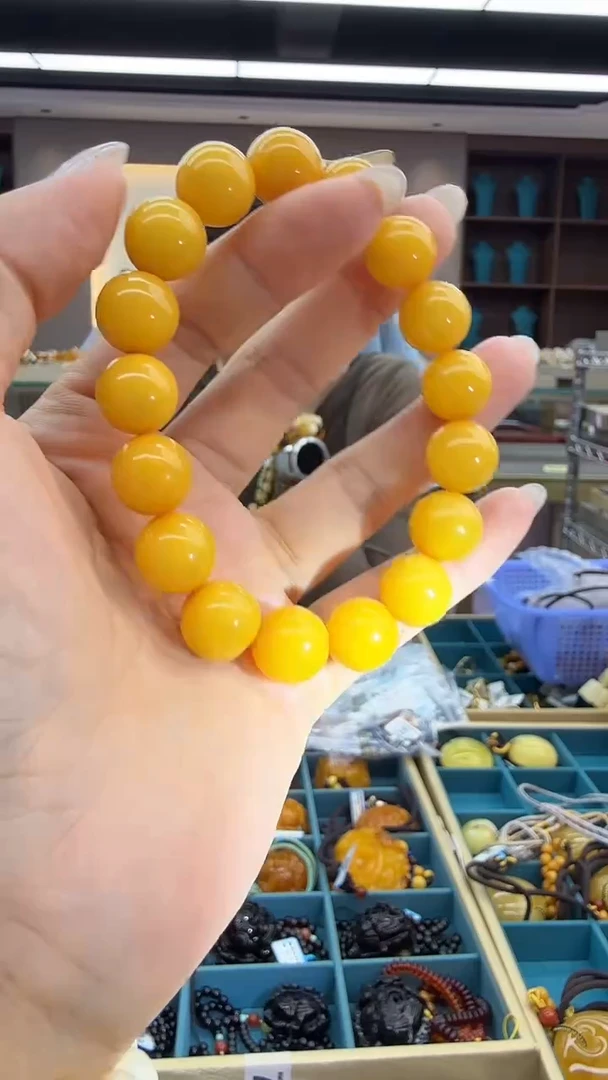 手链琥珀未镶嵌237秒拍号 假一罚三 12mm