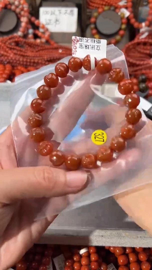 南红玛瑙手串未镶嵌10
