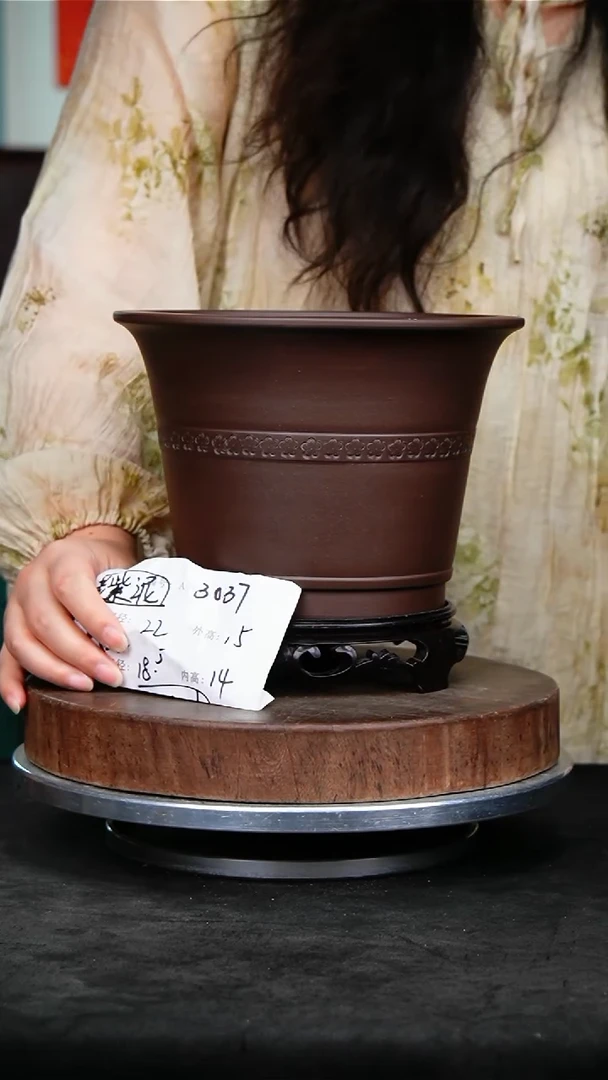 紫砂花盆3037+s紫砂花盆