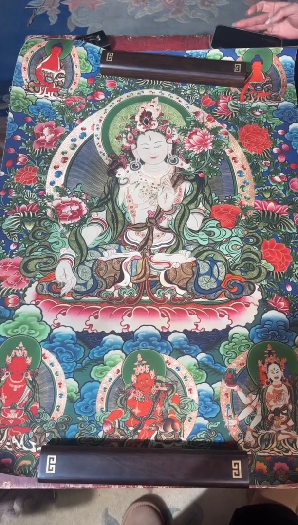 卷轴画龙妹的唐卡tk16