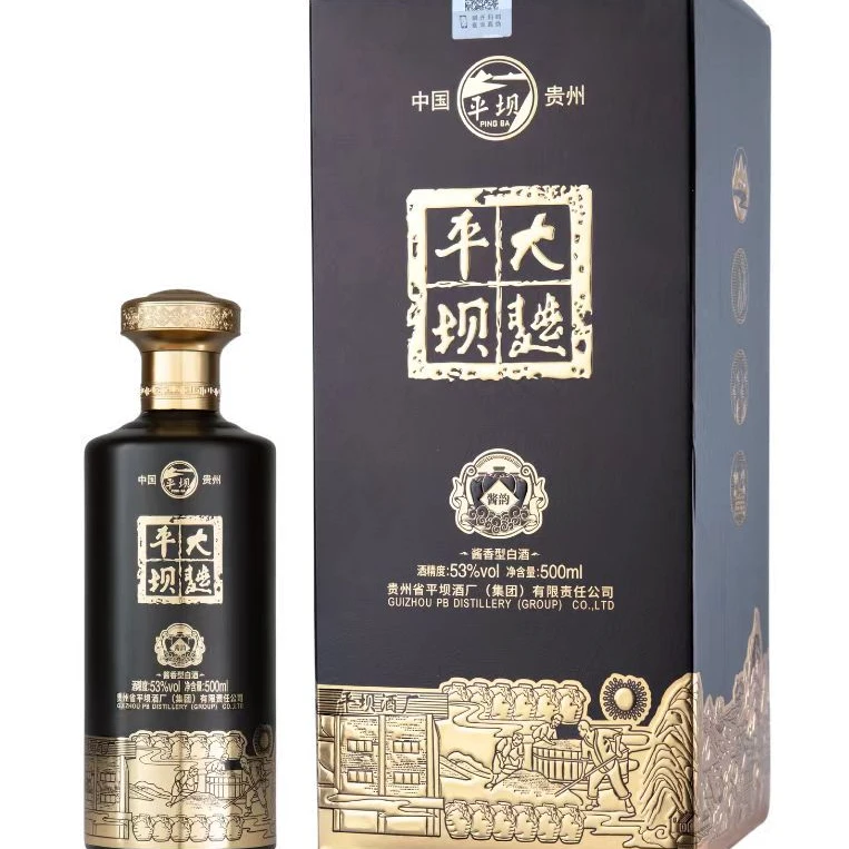 PINGBA/平坝贵州老字号平坝大曲酒酱韵500ml白酒53%Vol500