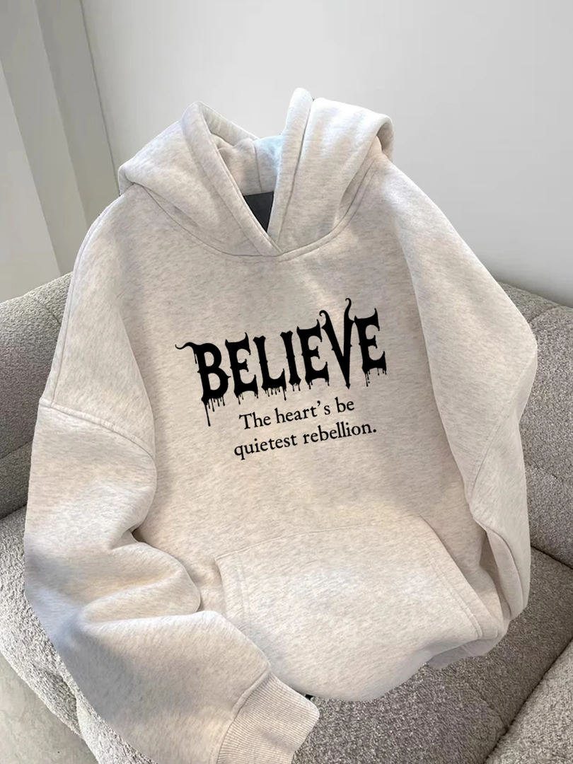 纯棉美式春秋冬季连帽卫衣2025女款爆款男女宽松上衣外套加绒1293