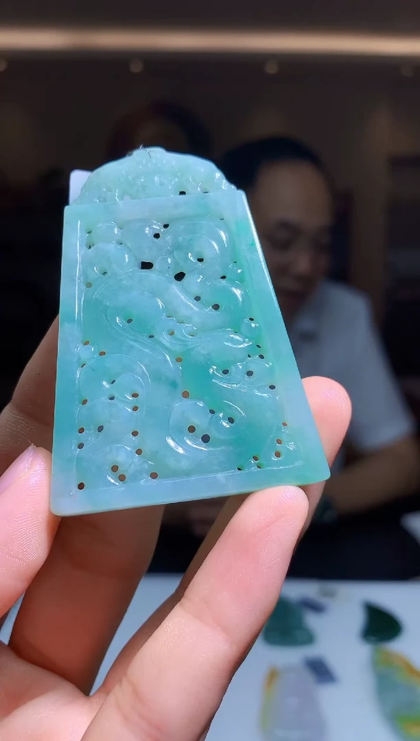 定制翡翠未镶嵌1087hm-毛货挂件44