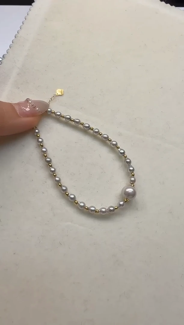 18K金镶嵌手链海水珍珠H1223-1277-225