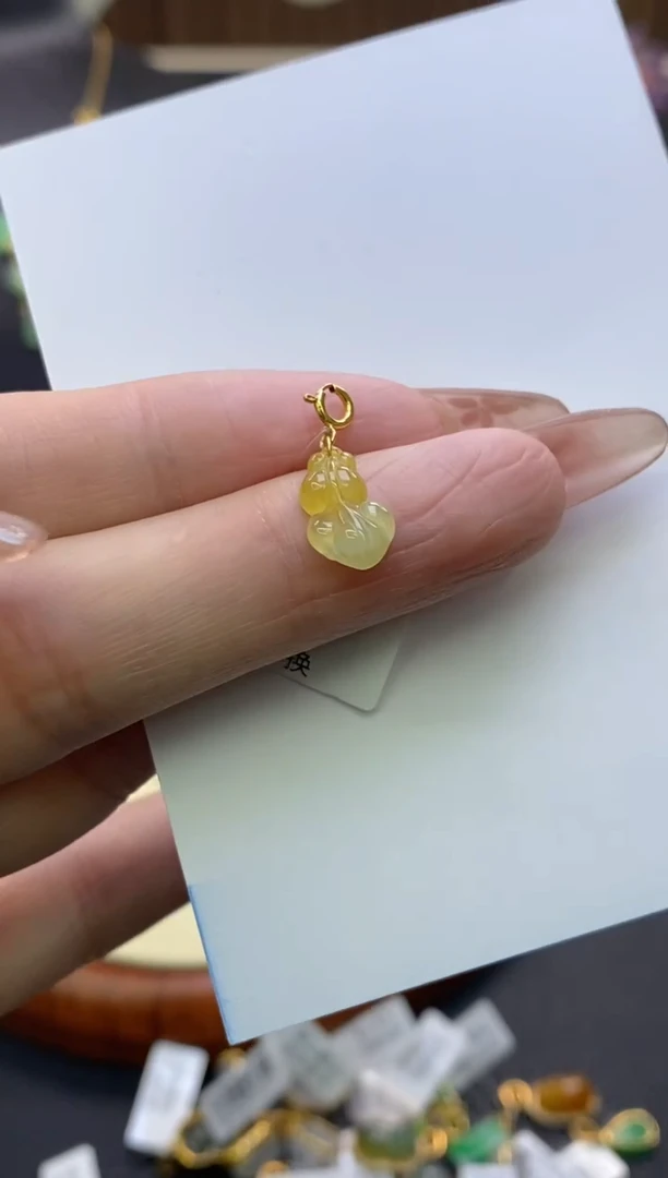 【闪购商品】翡翠颈饰18K金镶嵌净货11943