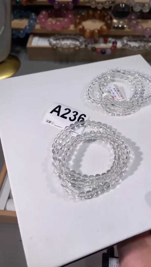 天然辰砂A236白水晶项链多样性发一