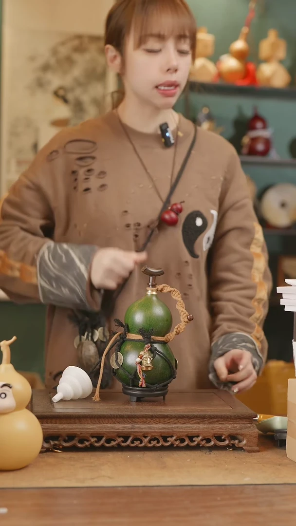【闪购商品】88号精品天然大漆工艺防渗内胆酒葫芦~