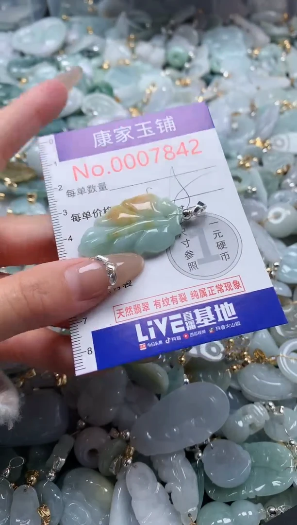 翡翠未镶嵌吊坠(不含链)7842