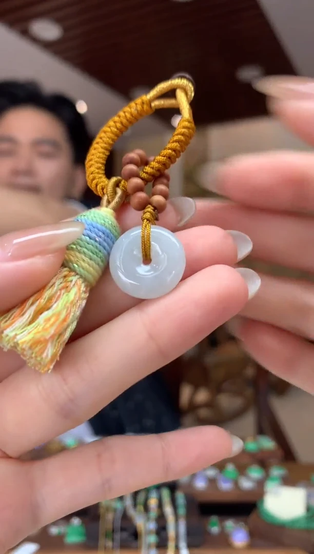 翡翠挂件未镶嵌手机挂