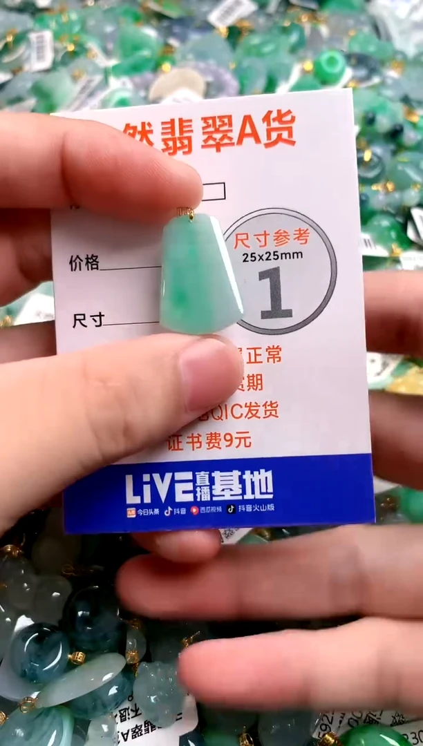 颈饰18K金镶嵌翡翠0969451933