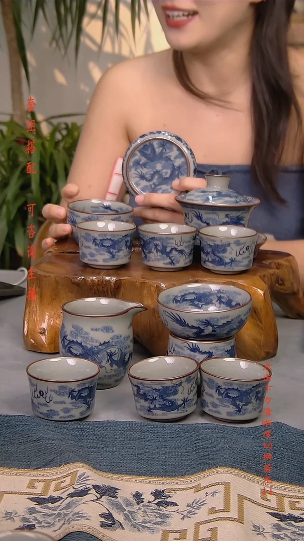 简装家用款11件套 老陶泥开片纹陶瓷茶具