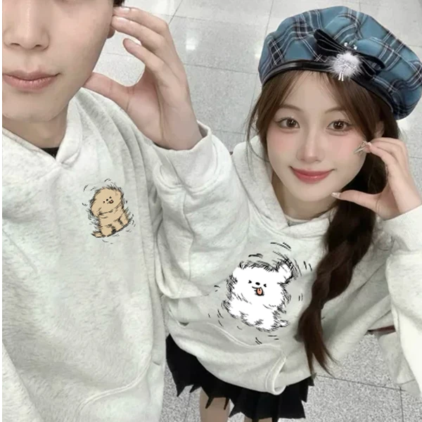 超火情侣装一男一女卫衣班服早春秋冬季2025新款高级感外套装宽松