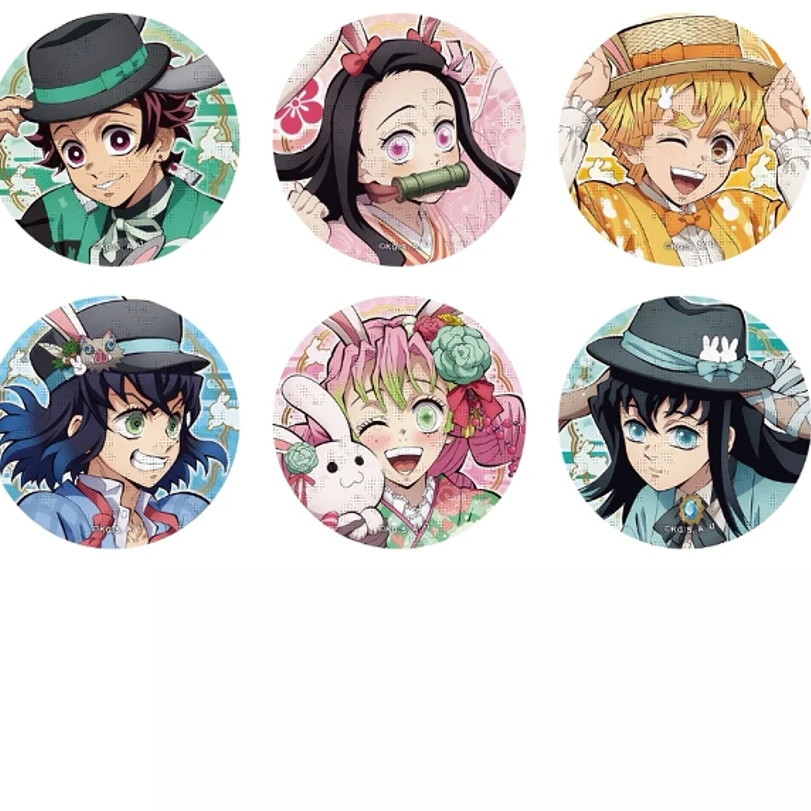 【沪版】鬼灭之刃 兔年吧唧立牌烫金拍立得 盲盒