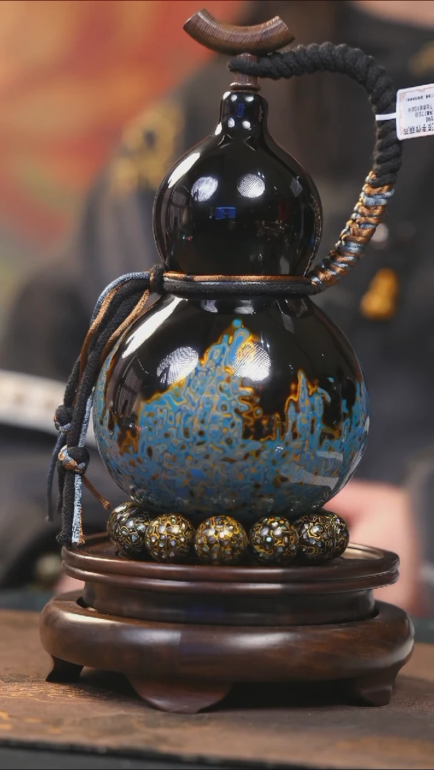 【闪购商品】YQ272漆艺酒葫芦不包手串及旋转底座