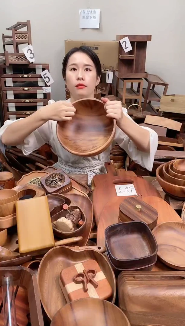 木 南美胡桃木碗25*10cm  内销  A