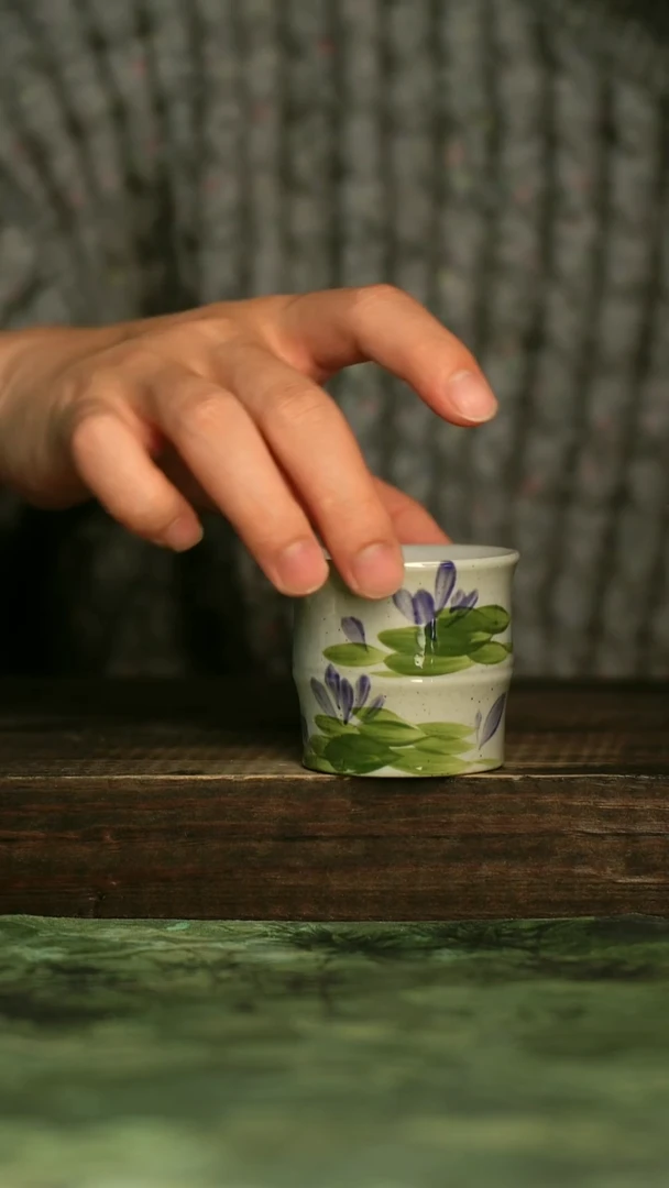陶瓷青诗集手工手绘瓷器