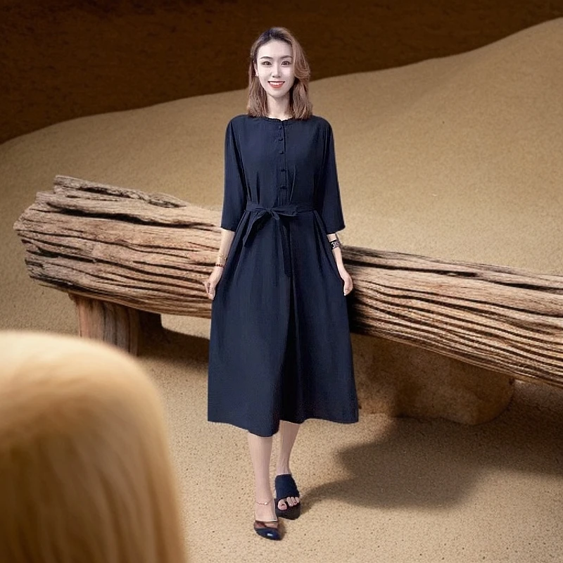 【久久】高级黑色木耳花边气质夏季百搭女装潮牌显瘦流行洋气精品