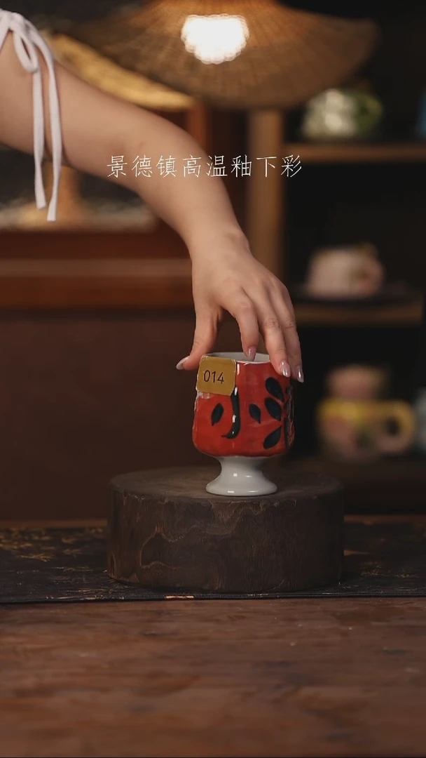 陶瓷景德镇高温釉下手绘陶瓷014