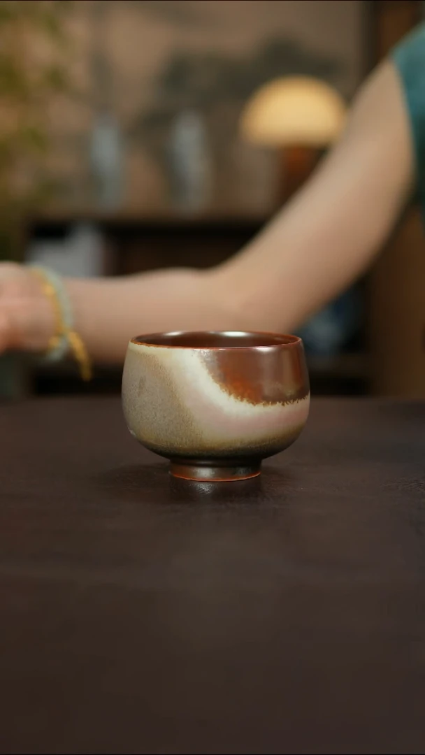 杯景德镇陶瓷柴烧手作瑕疵