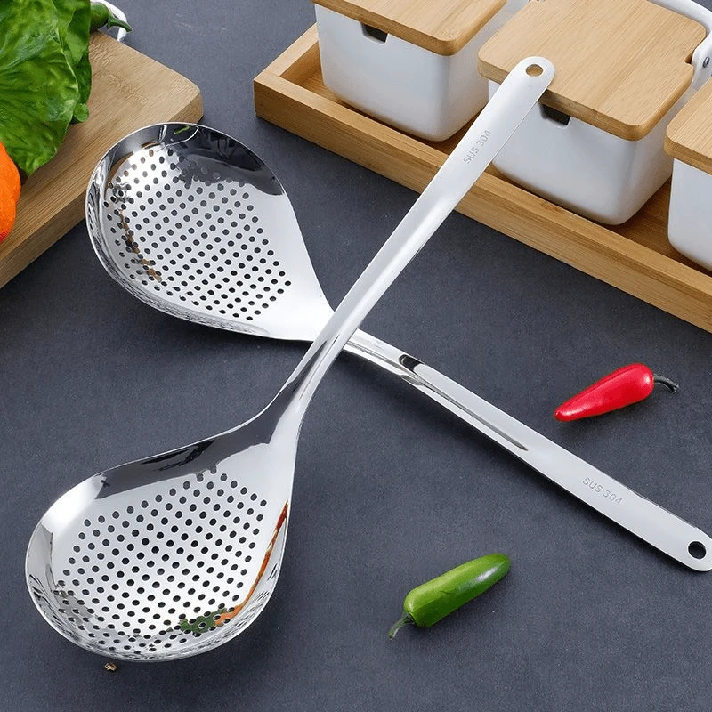 不锈钢火锅漏勺捞面笊篱家用油炸神器饺子勺厨房用具花椒大小漏勺