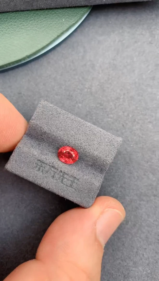 未镶嵌裸石定制尖晶石1.08ct 橘粉色尖晶石 定制