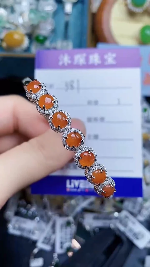 翡翠戒指银S925镶嵌3810