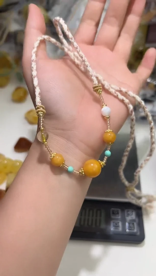 裸石琥珀未镶嵌琥珀蜜蜡吊坠