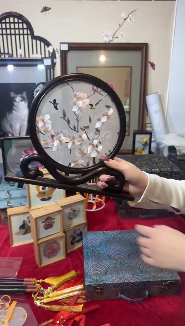 织绣精品苏绣手工刺绣，成品摆件1