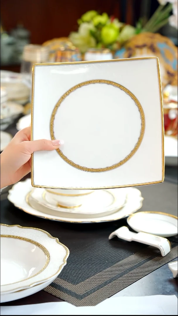 瓷片方平盘 1个