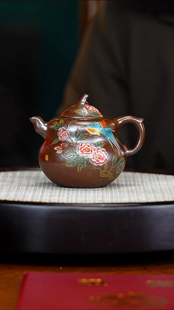 宜兴紫砂 PQZ 天青柴烧 葫芦 220cc