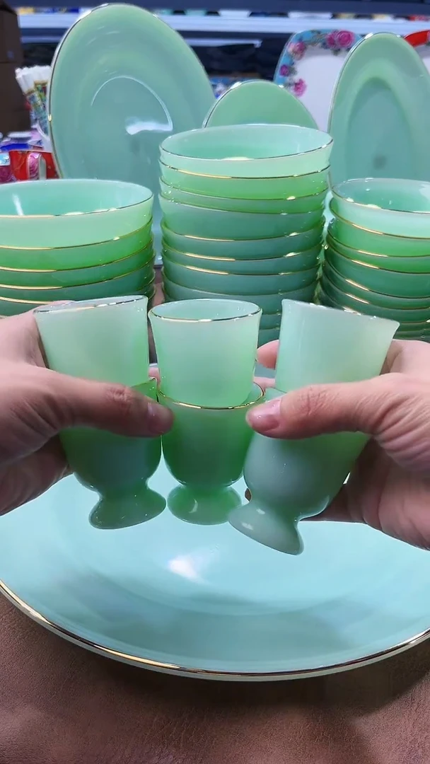 玉瓷 高脚酒杯6只