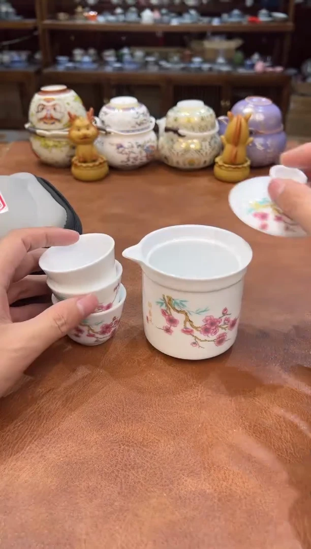 真的很便宜会开片的旅行茶具
