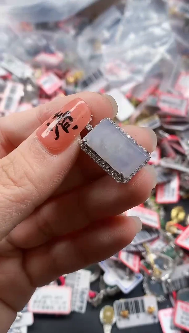 银S925镶嵌戒指翡翠天然A货缅甸翡翠