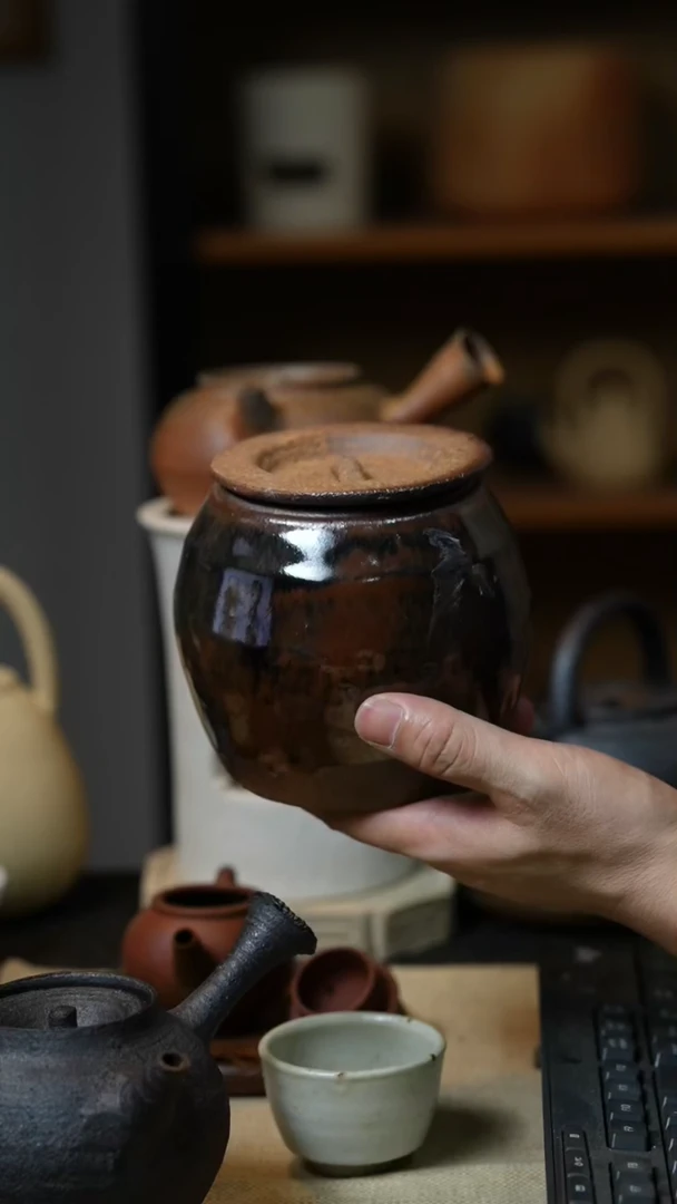 柴烧黑釉800C陶泥
