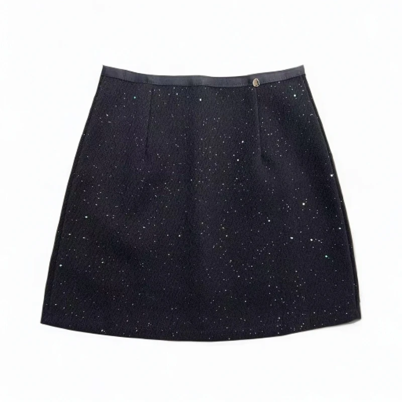 【蔡丽丽 &添羽 】时尚洋气个性亮片短裙33071