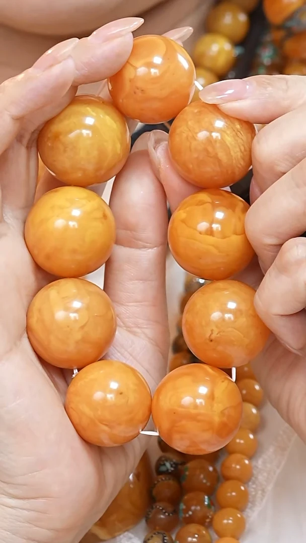 蜜蜡颈饰未镶嵌3785天然蜜蜡珠宝奇石云端妖孽石膏蜡全部保真