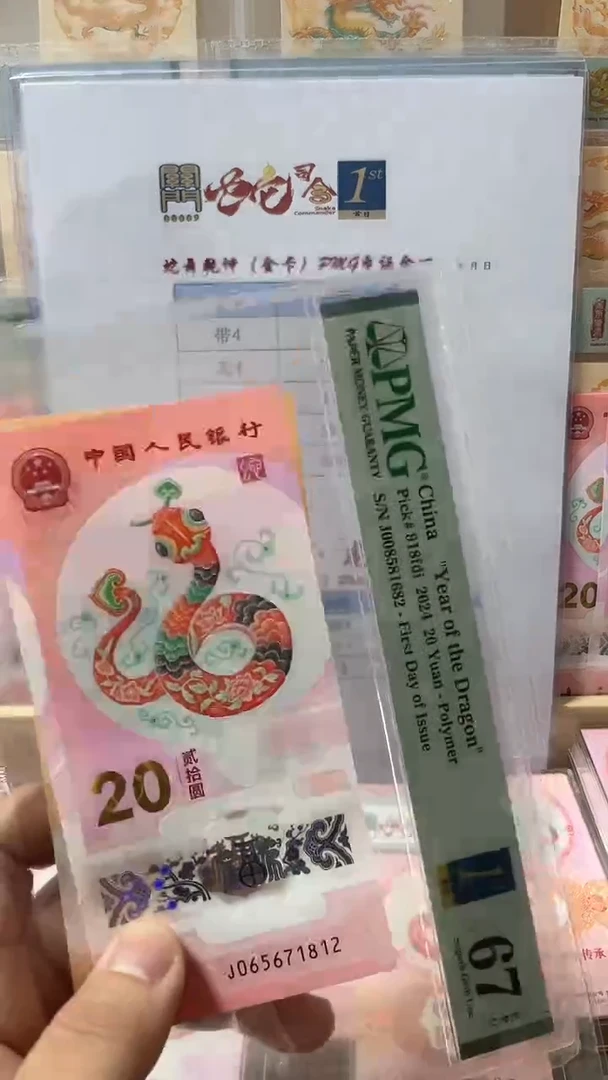 【闪购商品】塑料pmg生肖贺岁蛇钞单张