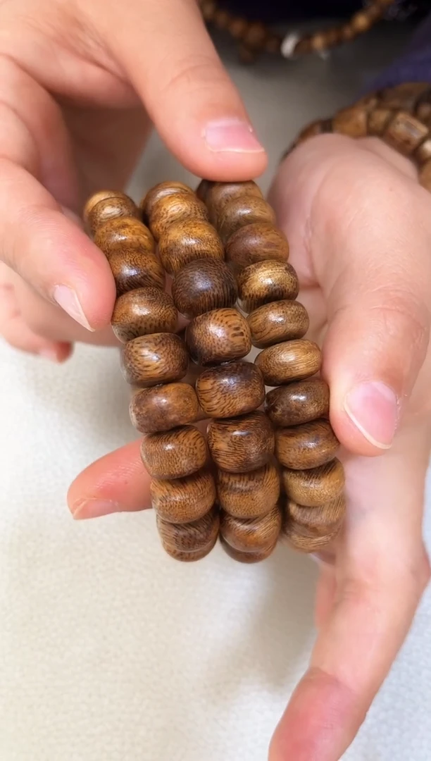 沉香手串棋楠算盘珠随型单圈多样性发其一