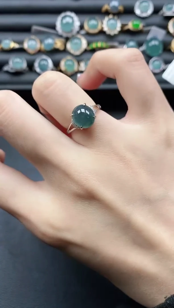 【闪购商品】翡翠戒指银S925镶嵌11111