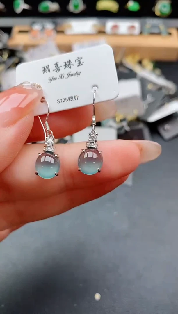 银S925镶嵌戒指翡翠1