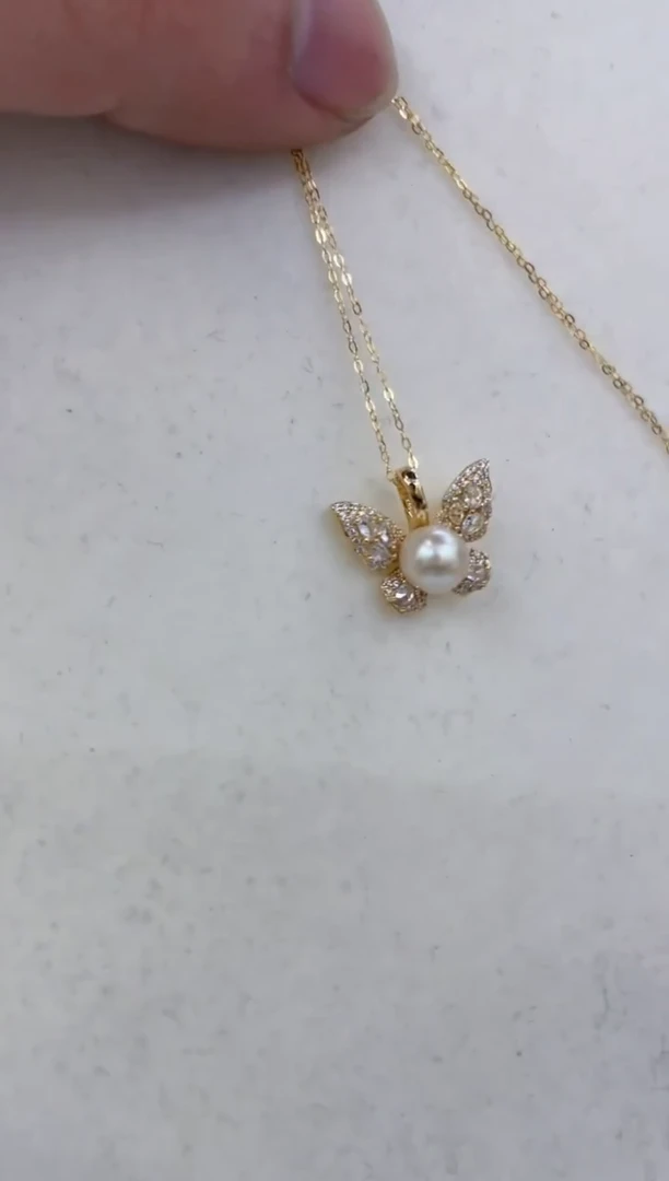 颈饰银S925镶嵌海水珍珠