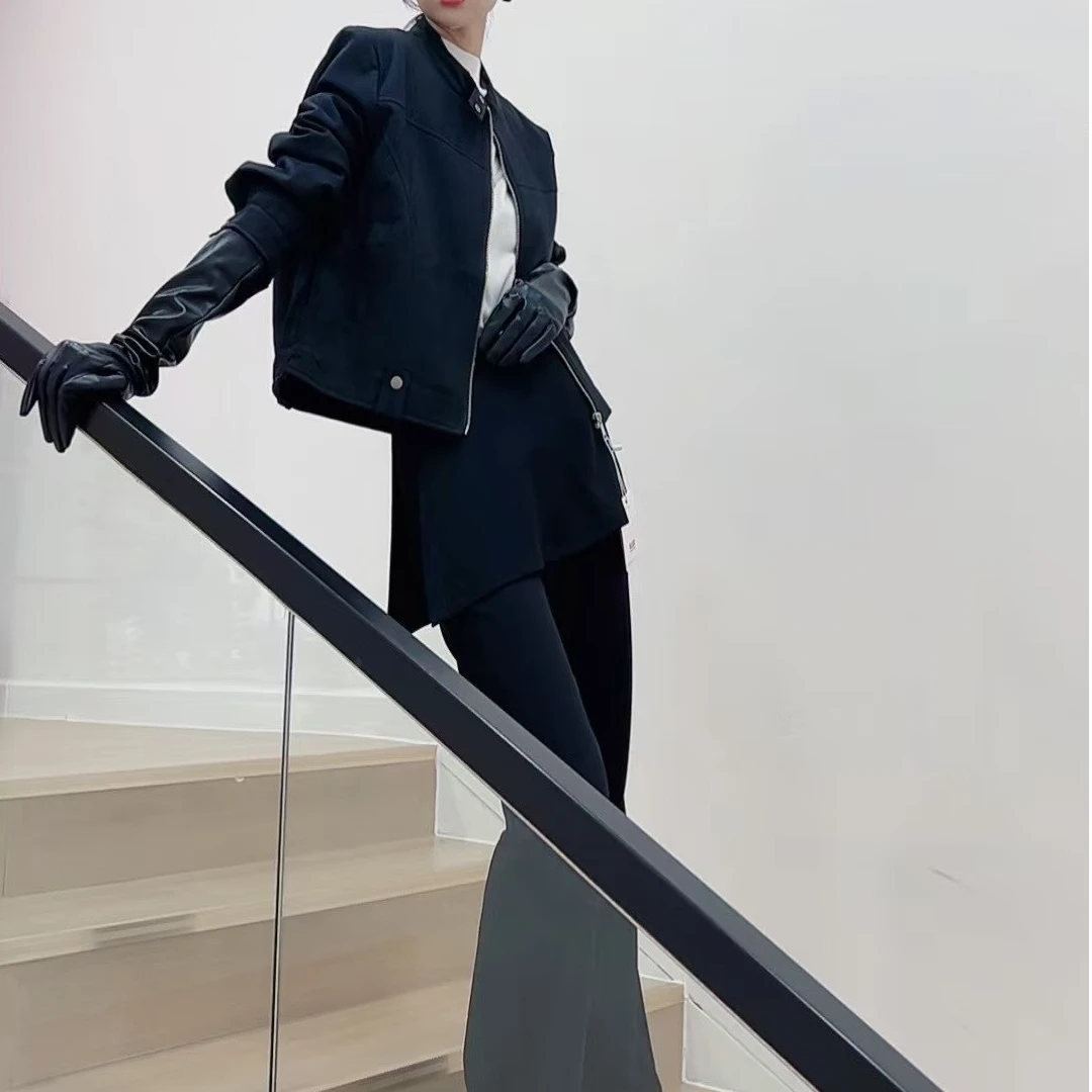 春季英伦女装春秋修身拉链立领显瘦休闲短外套女士百搭气质时尚