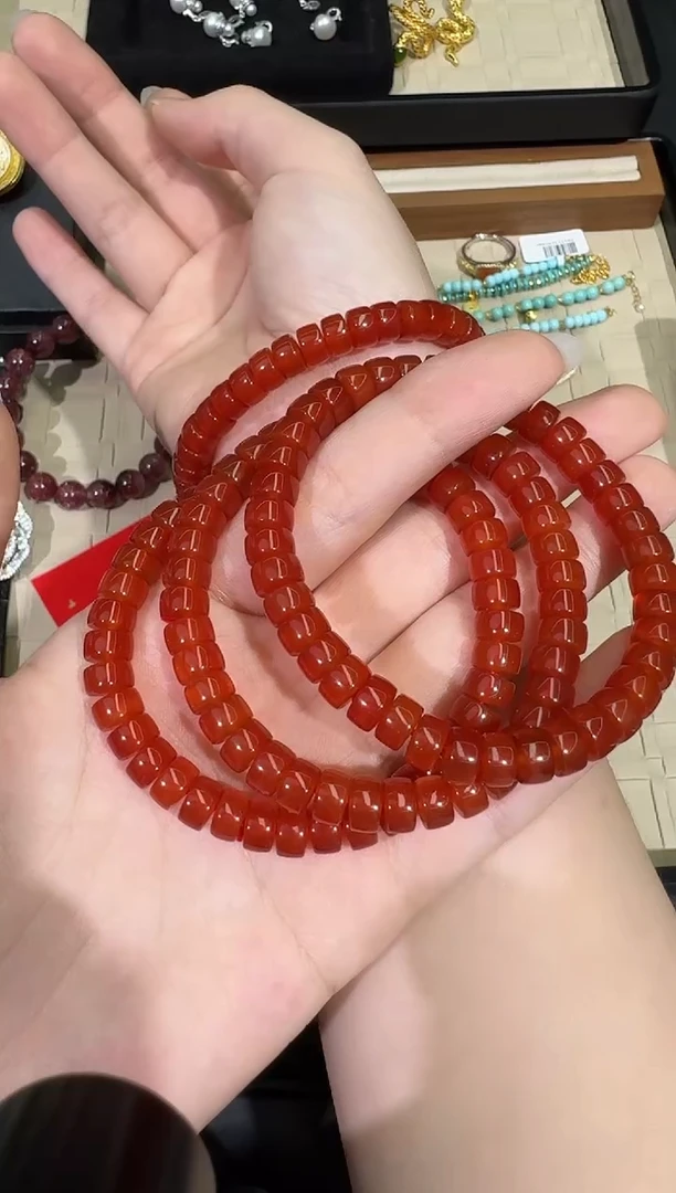 【闪购商品】玛瑙/玉髓手串未镶嵌X0202-1332-55多样性发