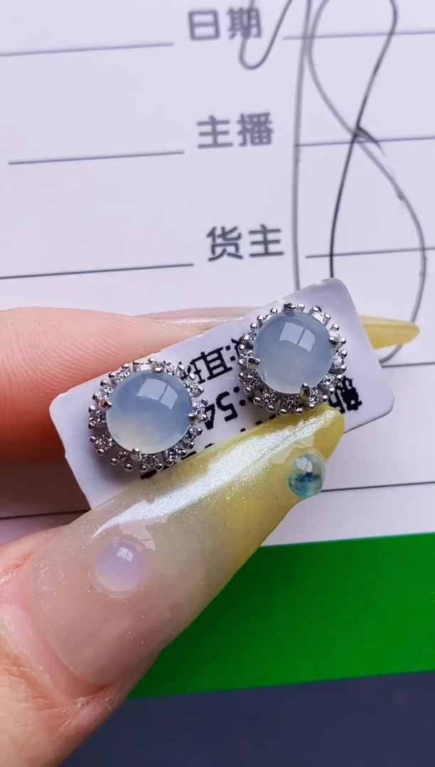 银S925镶嵌戒指翡翠6009