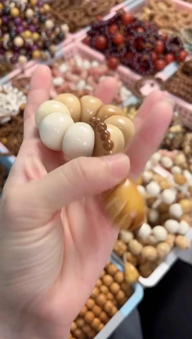 菩提根/象牙果手串象牙果山竹手捻2.3渐变色（法棍面包）