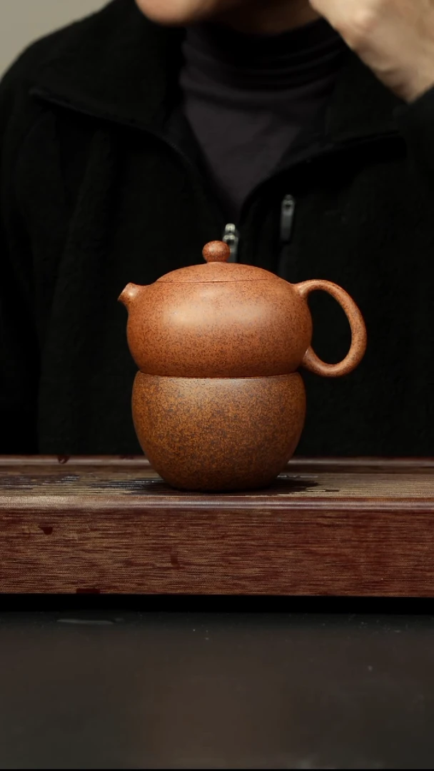 紫砂茶壶段泥高温烧 西施一壶一杯