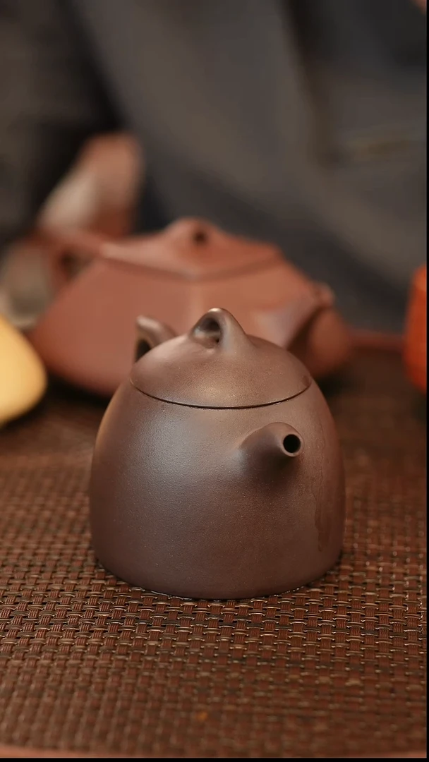 茶壶紫砂全手 紫茄泥 秦权 170cc