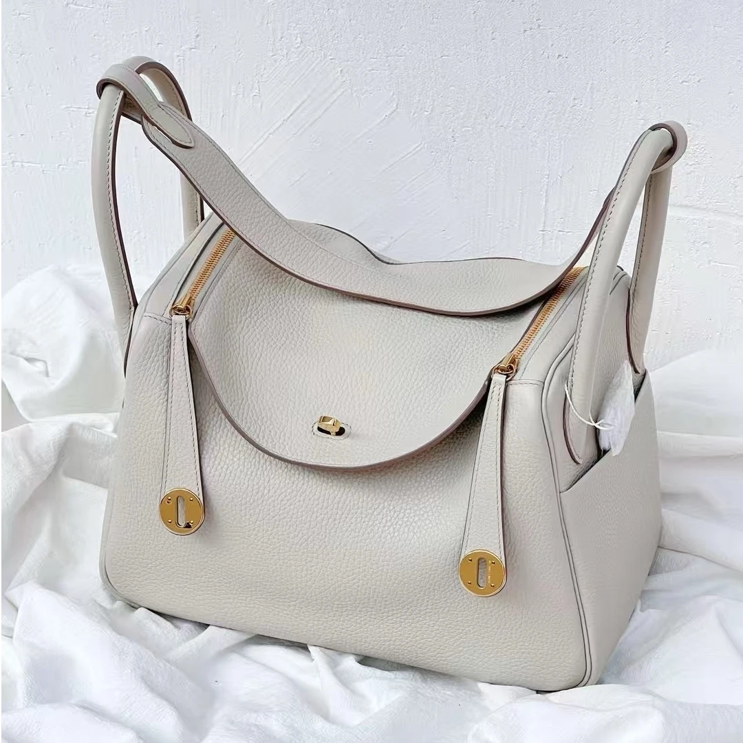 99新 Hermes/爱马仕  Lindy30 冰川白金扣 Tc皮质  C刻 99新